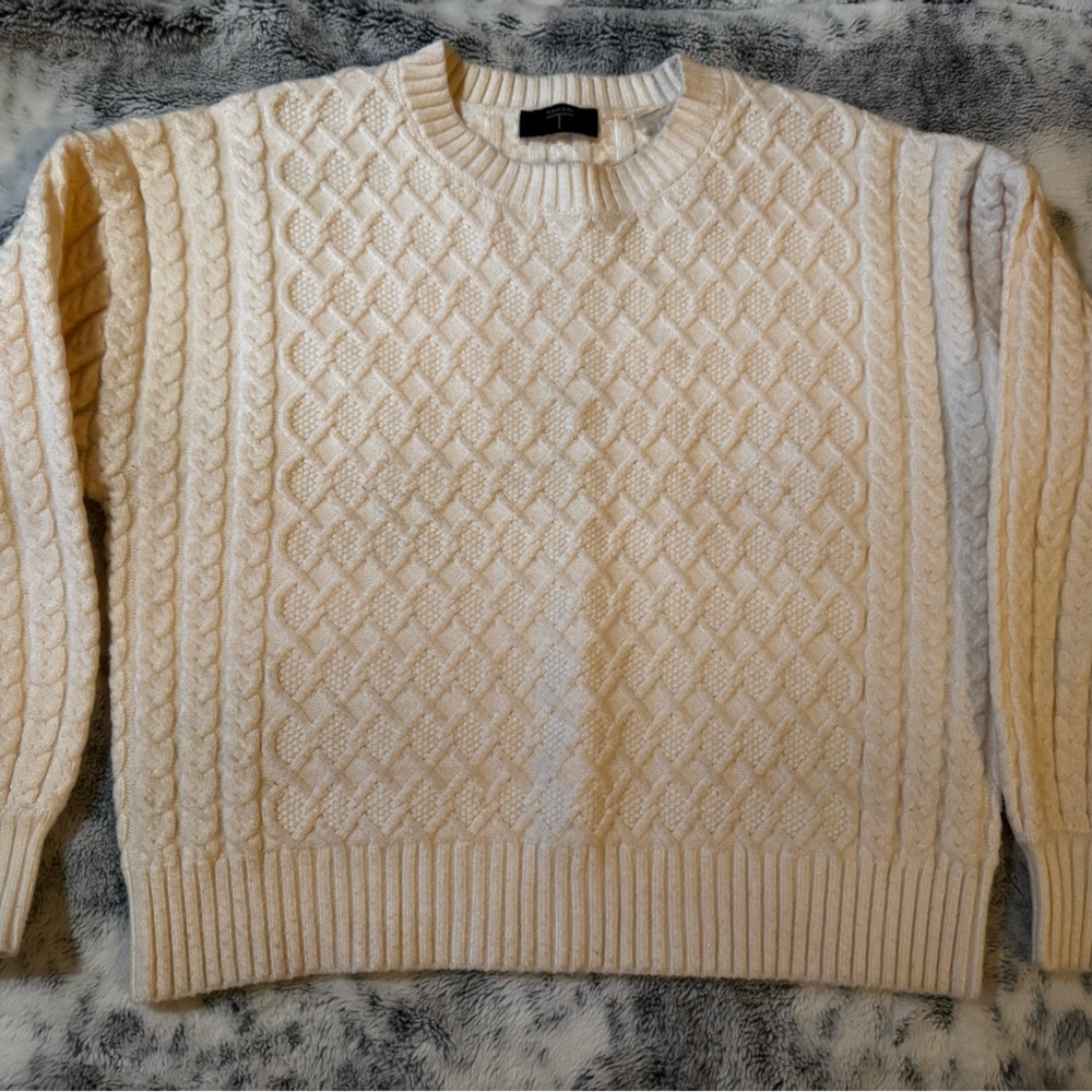 Cream Cable Knit Sweater